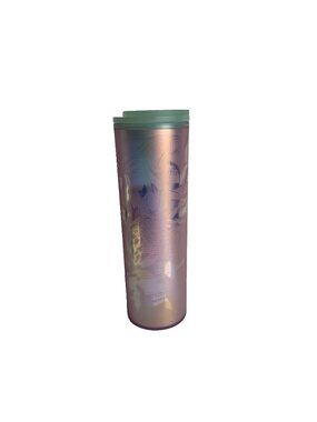 STARBUCKS Limited Edition Mermaid Tumbler Pink & Teal Lid 2022 Hot Cup 16oz NEW
